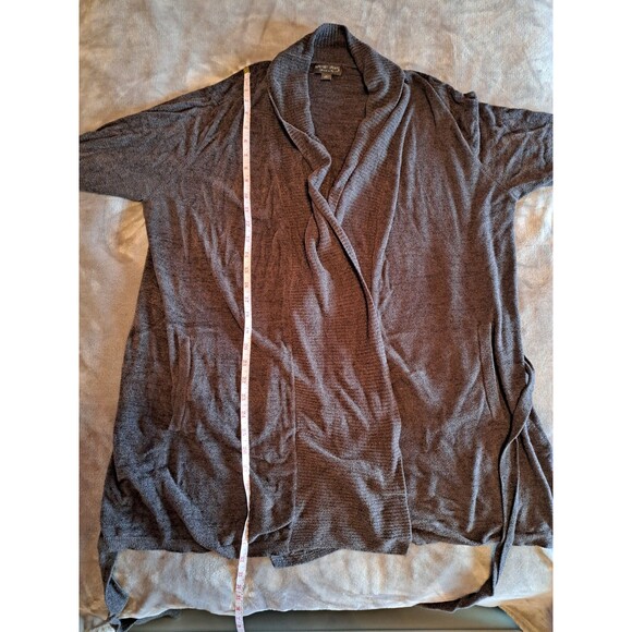 Barefoot Dreams Cardigan Women's 1x Super Soft Lounge Tie Front Cozy Gray - Picture 8 of 12